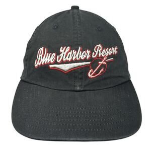 Blue Harbor Resort Slideback Baseball Cap Black One Size Adjustable Noble Wear